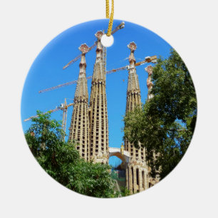 バルセロナ、スペインのSagrada Familia教会 セラミックオーナメント