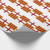 バルセロナ(スペイン)の旗 ラッピングペーパー (角)