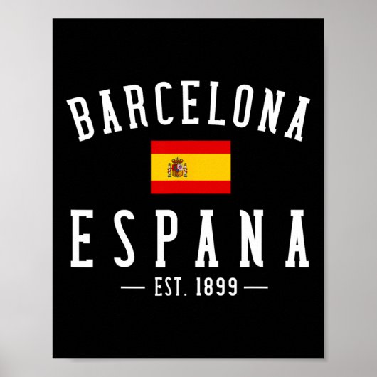 バルセロナ スペイン エスパーニャ 創立 記念品 フラグ マップ 旅行 ポスター (正面)