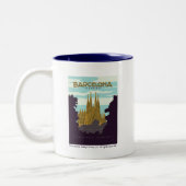 バルセロナ，スペイン – サグラダファミリア ツートーンマグカップ (左)