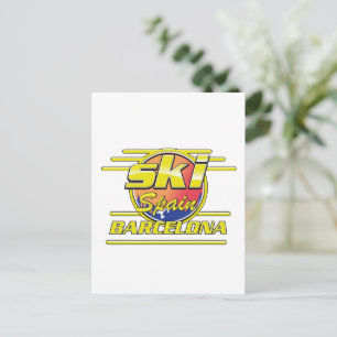 バルセロナ スペイン スキーロゴ ポストカード