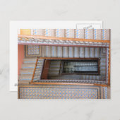 バルセロナ、スペイン-タイルの階段の郵便はがき ポストカード (正面/裏面)