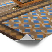 バルセロナ，スペイン – タイルパターン（の模様が）ある階段ポスター ポスター (角)