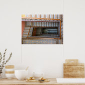 バルセロナ，スペイン – タイルパターン（の模様が）ある階段ポスター ポスター (キッチン)