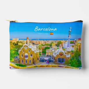 バルセロナ スペイン - パルク・グエル・ガウディのモザイク アクセサリーポーチ