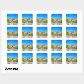 バルセロナ、スペイン - パルク・グエル・ガウディモザイク スクエアシール (シート)