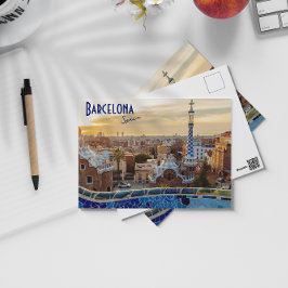 バルセロナ，スペイン – パークグエル ポストカード