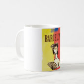 バルセロナ スペイン ビンテージ 旅行 ポスター コーヒーマグカップ (正面左)