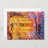 バルセロナ，スペイン，ヴィンテージのポスター ポストカード (正面/裏面)