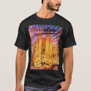 バルセロナ,スペイン,ヴィンテージのポスター Tシャツ