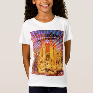 バルセロナ,スペイン,ヴィンテージのポスター Tシャツ