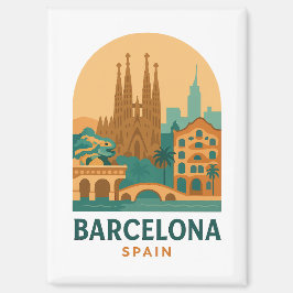 バルセロナ スペイン 旅行 サグラダ・ファミリア ヴィンテージ マグネット