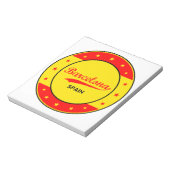 バルセロナ，スペイン，旗の色の付いた円 ノートパッド (回転)