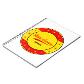 バルセロナ，スペイン，旗の色の付いた円 ノートブック (左側)