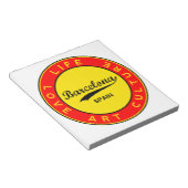 バルセロナ，スペイン，赤い円，アート ノートパッド (アングル)