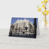 バルセロナ、スペイン、Gaudiの挨拶状 カード (黄色い花)