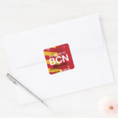 バルセロナ - トラベルタグ スクエアステッカー スクエアシール (封筒)