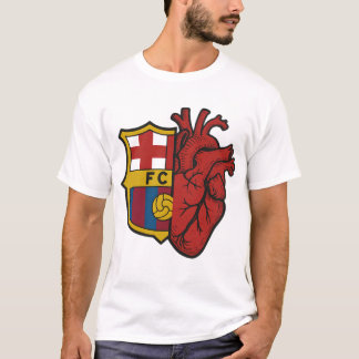 バルセロナ ハート ファンTシャツ Tシャツ