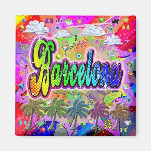 バルセロナ ビスタエクスプレス マグネット (正面)