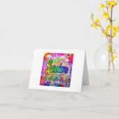 バルセロナ ビスタ エクスプレス グリーティング カード (黄色い花)