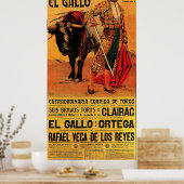バルセロナ，ブルファイター，プラザ・デル・トロス，ヴィンテージ ポスター (キッチン)