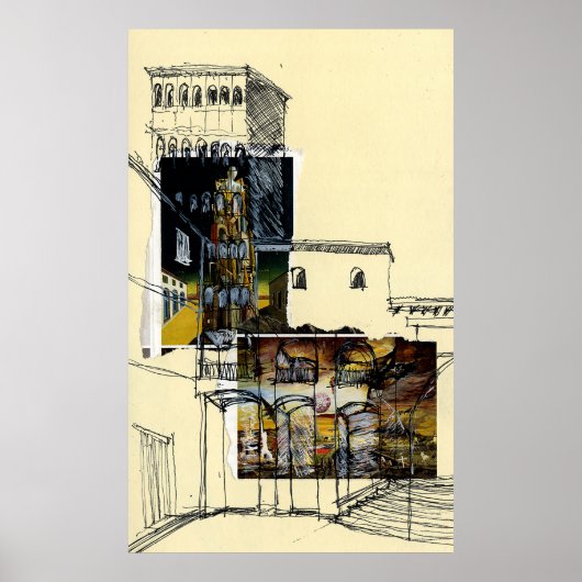 バルセロナ，プラサ・デル・レイ ポスター (正面)