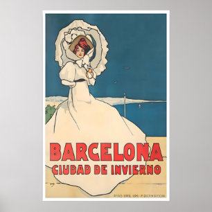 バルセロナ ポスター スペイン アート レトロ スペイン 旅行