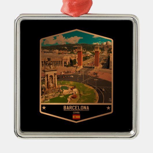 バルセロナ メタルオーナメント (正面)