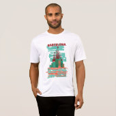 バルセロナ レトロ 旅行ポスター Tシャツ (正面フル)