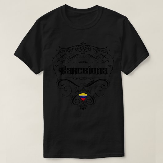 バルセロナ ヴィンテージ デザイン Tシャツ (デザイン正面)