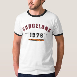バルセロナ-灰色のヴィンテージ Tシャツ