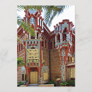 バルセロナ。 Gaudí。 家Vicens. 招待状