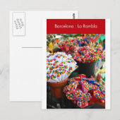 バルセロナ: La Rambla ポストカード (正面/裏面)