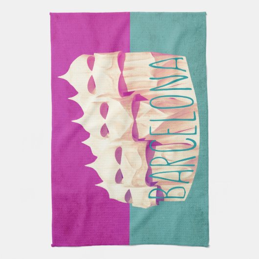 バルセロナGaudiの楽園 キッチンタオル (縦)