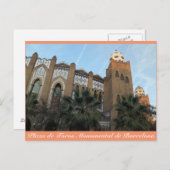 バルセロナPlaza de Toros Monumental，はがき ポストカード (正面/裏面)