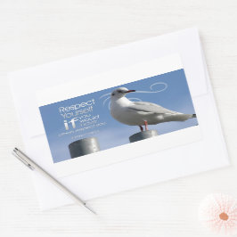 バルタサーグラシア感動的引用文「尊敬」 長方形シール