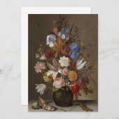 バルタサール・ファン・デル・アスト – 花と静かな生活 招待状 (正面/裏面)