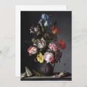 バルタサール・ファン・デル・アスト – 花瓶の中の花と彼女 招待状 (正面/裏面)