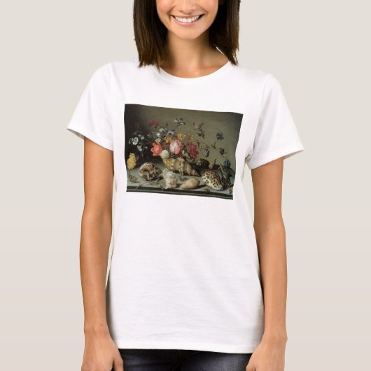 バルタザール・ファン・デル・アストの花、貝殻、昆虫 Tシャツ (正面)