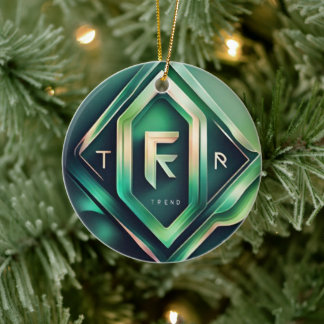 バルタンハブステンレススチールレーザー仕上げディナー/ セラミックオーナメント