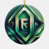 バルタンハブステンレススチールレーザー仕上げディナー/ セラミックオーナメント (正面)