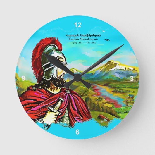 バルタン·マミコニア語 ラウンド壁時計 (正面)