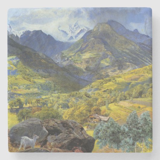 バルダオスタ(アルパ威厳のあるインイタリアンランドスケープ) ストーンコースター (正面)