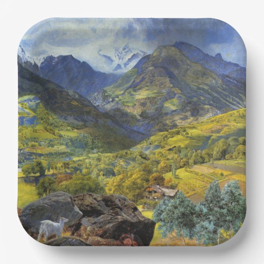 バルダオスタ(アルパ威厳のあるインイタリアンランドスケープ) ペーパープレート (正面)