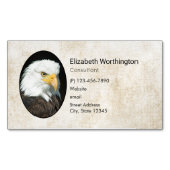 バルッ威厳のあるドイーグルポートレート マグネット名刺 (正面)