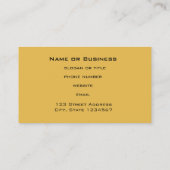 バルッ威厳のあるドイーグルポートレート 名刺 (裏面)