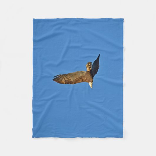 バルッ飛んでいるドイーグルフリースブランケット フリースブランケット (正面)