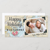 バルティ航海のモアからハッピーホリデーズ シーズンカード (正面/裏面)