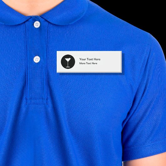 バルテンダーシンプルモダンのスタッフ名タグ 名札