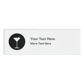 バルテンダーシンプルモダンのスタッフ名タグ 名札 (正面)